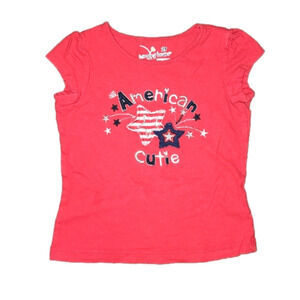 JUMPING BEANS Red "American Cutie" Short Sleeve Tee